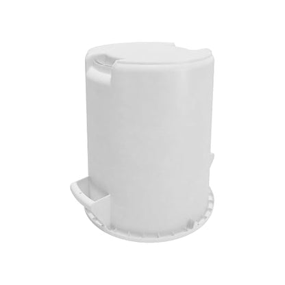 SPARTA Bronco 10 Gallon Trash Can, Thick Polyethylene Bin, NSF Certified Waste Container with Top Handles, Bottom Handholds, Reinforced Base and Stackable, LLDPE, 10 Gallon, White (Pack of 6)