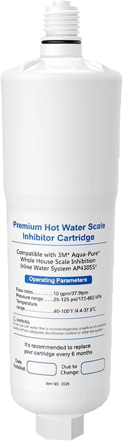 IT'S PURE EXPERT AP431 AP430SS Cartridge, Replacement for Aqua-Pure Whole House Scale Inhibition Inline Water System，Prevent Scale Build Up On Hot Water Heaters, Pipes and Boilers，1 Pack