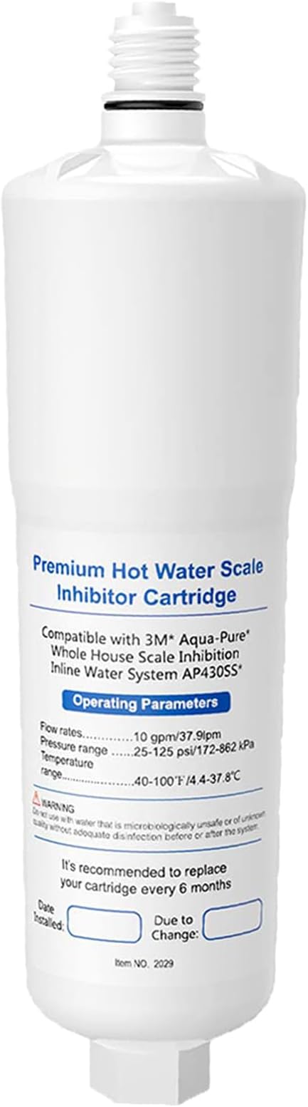 IT'S PURE EXPERT AP431 AP430SS Cartridge, Replacement for Aqua-Pure Whole House Scale Inhibition Inline Water System，Prevent Scale Build Up On Hot Water Heaters, Pipes and Boilers，1 Pack