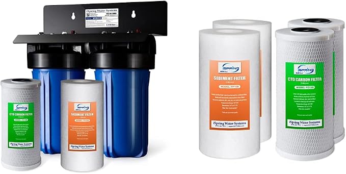 iSpring Whole House Water Filtration System Bundle with Replacement Filters