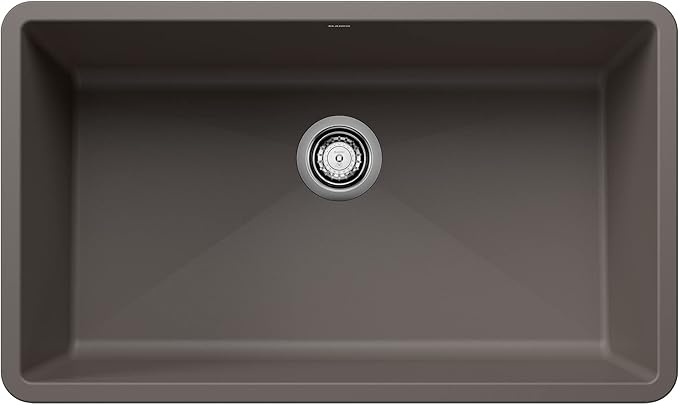 BLANCO 443121 PRECIS SILGRANIT Super Single Undermount Kitchen Sink 32" L X 19" W - Volcano Gray