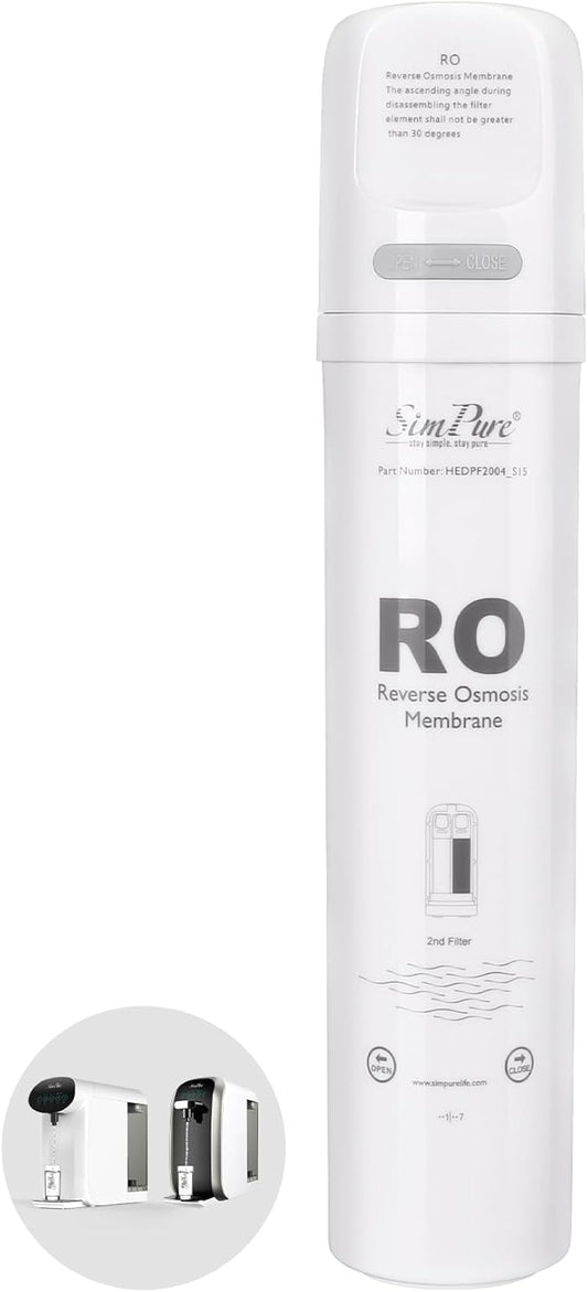 Original SimPure Y7/Y7P Series RO Filter Replacement Cartridge for Y7, Y7P-W, Y7P-BW, 6 Months Replacement Cartridge, 100 GPD, Model Number: SimPure ROULP-2012-100-Y7