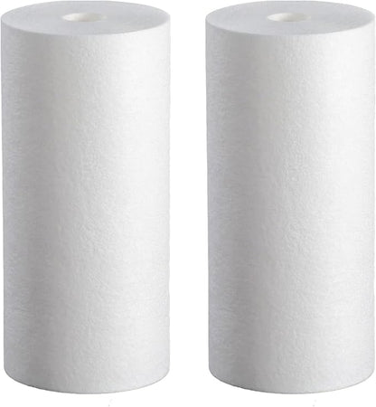 10" x 4.5" Whole House Sediment Water Filter, 5 Micron 10-inch Big Water Filter Replacement Cartridge Compatible with W15-PR, DGD-5005, FP15B, HD-950A, GXWH35F, GXWH30C, 2 Pack