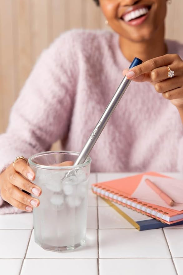 LifeStraw Sip – Reusable Stainless Steel Water Filter Drinking Straw