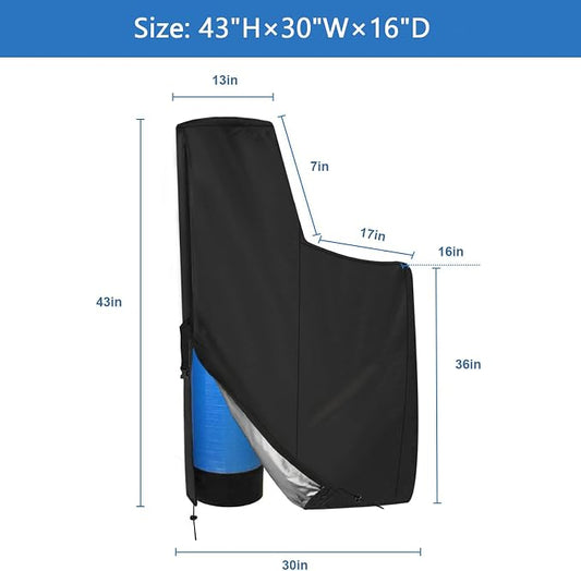 Kasla Water Softener Cover, Four-Season Waterproof 43x30x16in
