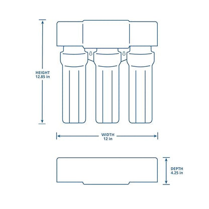 Aquasana Under Sink Water Filter System - Reduces PFAS, Lead, & Chlorine in Drinking Water - Under Counter Claryum Filtration for Kitchen - 3-Stage Max Flow - Brushed Nickel Faucet - AQ-5300+.55