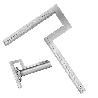 Stainless Steel Flange Square Pipefitter Tools (11.8 x 11.8 Inches) | Angle Flange to Measure Squareness Water Pipelines Distribution System Measuring Tool (300 x 300 mm)