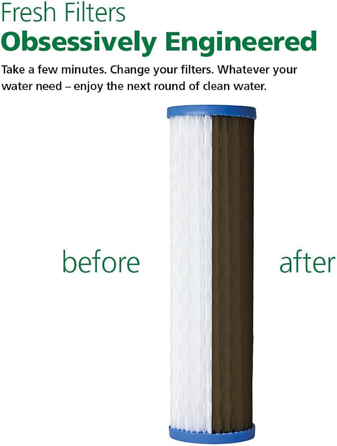 AO Smith 2.5"x10" 40 Micron Sediment Water Filter Replacement Cartridge - 2 Pack - NSF/ANSI 42 Certified - For Whole House Filtration Systems - AO-WH-PRE-RPP2