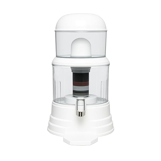 Nispira Super Mineral Countertop Gravity Water Filter System 12L 3-Gallon Household Economical Drinking Pot Water Dispenser
