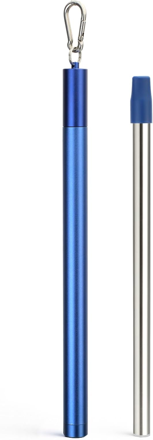 Sursip Stainless Steel Water Filter Straw | Reusable Personal Water Purifier, Outdoor Emergency Survival Gear for Camping Hiking Backpacking - 1 Pack