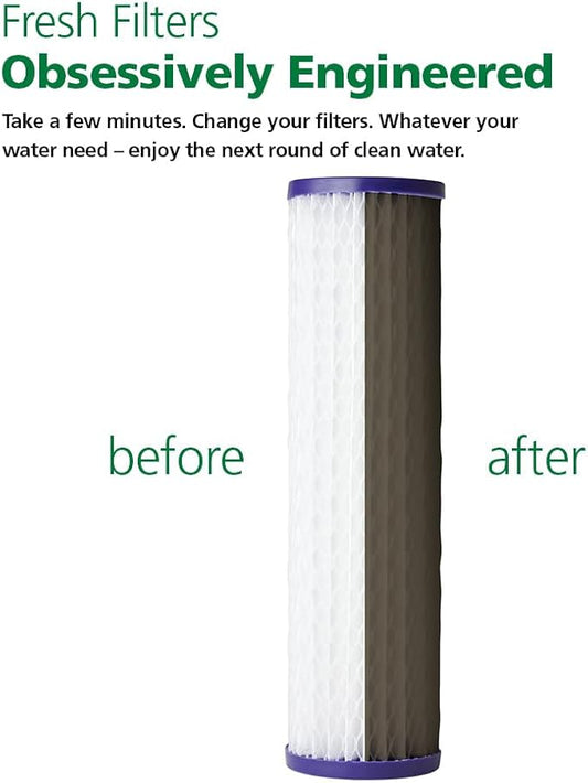AO Smith 2.5"x10" 20 Micron Sediment Water Filter Replacement Cartridge - 2 Pack - For Whole House Filtration Systems - AO-WH-PRE-RP2