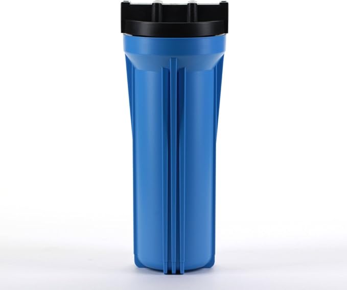 Hydronix HF3-10BLBK12PR Water Filter Housing 10" Blue Body Black Rib Cap RO, Whole House, Hydroponics - 1/2" w/PR