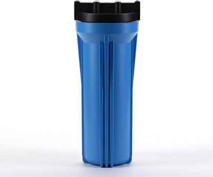 Hydronix HF3-10BLBK12PR Water Filter Housing 10" Blue Body Black Rib Cap RO, Whole House, Hydroponics - 1/2" w/PR