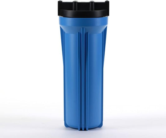 Hydronix HF3-10BLBK12PR Water Filter Housing 10" Blue Body Black Rib Cap RO, Whole House, Hydroponics - 1/2" w/PR