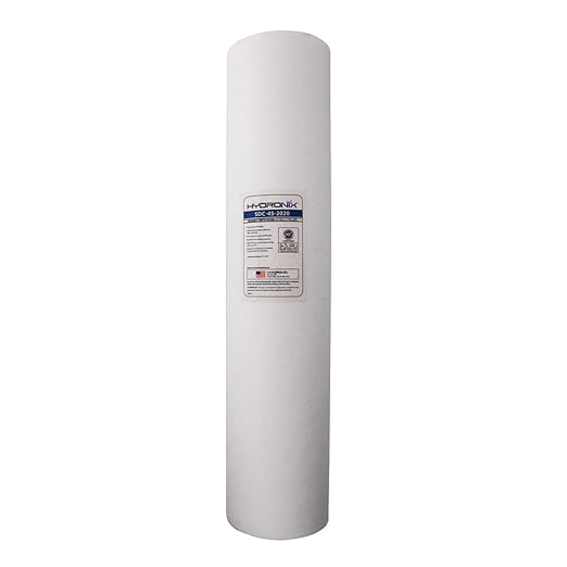 Hydronix SDC-45-2020 Whole House or Commercial NSF Polypropylene Sediment Water Filter Cartridge 4.5" x 20" - 20 micron