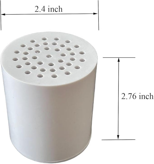 ACA 2Pcs 25 Stage Shower Filter Cartridge - Remove Chlorine Heavy Metals and Other Sediments, Reduces Dry Itchy Skin, Dandruff, High Output Hard Water Filter Replacement Cartridge (25 Stage-2)