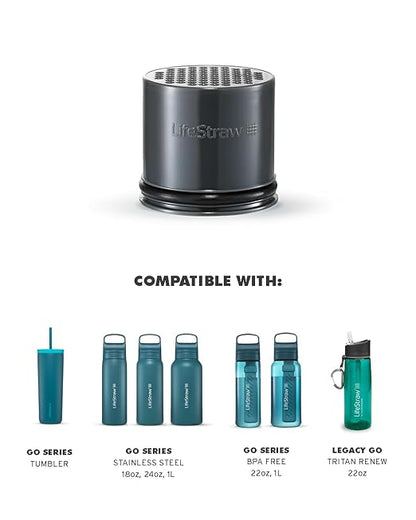 LifeStraw Carbon Capsule Replacement Filter for Go Bottle 2-Stage & Steel (2-Pack)