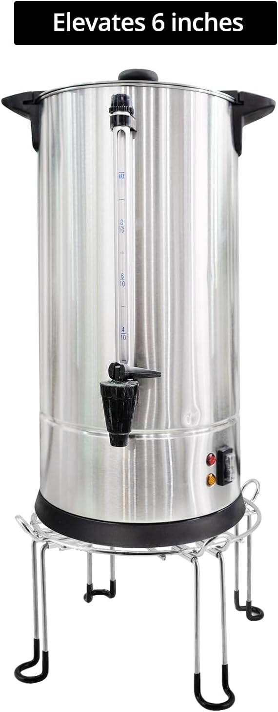 QWORK Stainless Steel Stand for Water Filter System, 7-Inch Height, 10-Inch Base Diameter