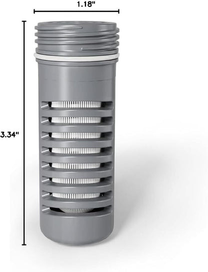 SurviMate 700ml Collapsible Water Filter Bottle,Compatible with 42mm threaded water filters with replaceable cartridges,Perfect for Hiking, Backpacking, Camping