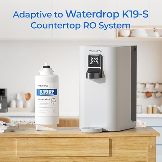 Waterdrop K19RF Filter, Replacement for K19-S and K19-H Countertop Reverse Osmosis System, 12-Month Lifetime