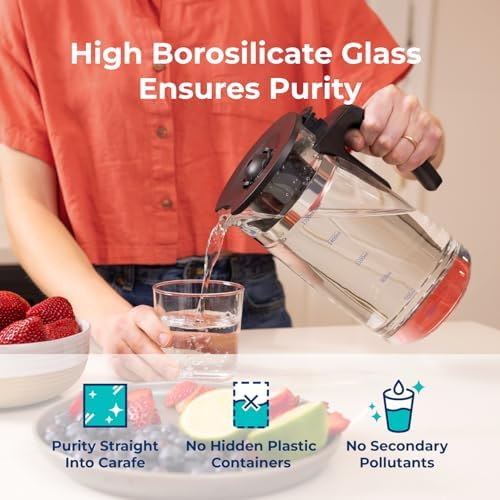 Bluevua RO100ROPOT(UV) Reverse Osmosis System Countertop Water Filter, with One Extra ROPOT Replacement Carafe, Bundle