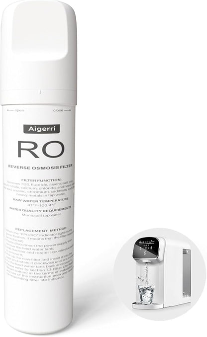 Aigerri RO Filter Replacement Cartridge – Quick Twist-In Design, No Tools Needed, 120-210 Day Lifespan, Compatible with Countertop RO Water Filtration System
