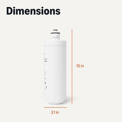 Amazon Basics Replacement Filter Cartridge for Under Sink Water Filter System, Reduces Chlorine, Bad Taste & Odor, NSF/ANSI 42 & 372 Certified, 1 Year Service Life, 11,000 Gallons, White