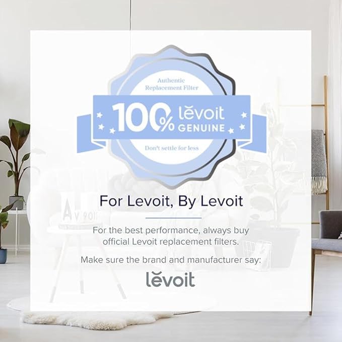 Levoit LV-PUR131 Air Purifier Genuine Replacement Filter, 2 Pack | High-Efficiency Activated Carbon for Removal of Odor, Smoke, Pollen, Allergens, LV-PUR131-RF