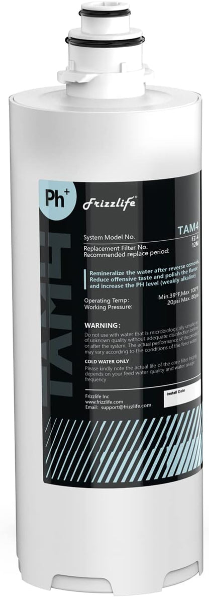 Frizzlife TAM4 Filter Kit, 3rd Stage & Alkaline Filter for PD800-TAM4/PD1000-TAM4 RO System, 1 Count