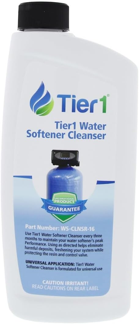 Tier1 Water Softener Cleanser 16 oz | Universal Resin Cleaner for Most Water Softeners | Reduce Mineral Buildup & Odor | Easy Direct-Pour Formula for Brine Wells | Maintain Peak System Performance