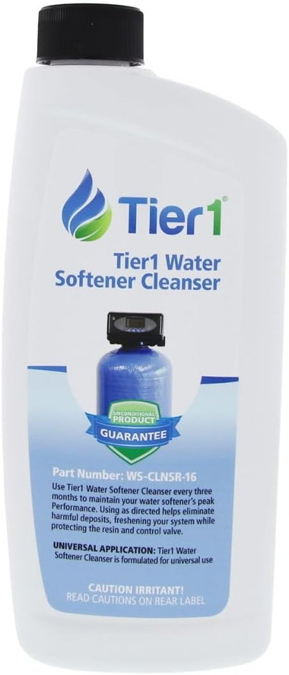 Tier1 Water Softener Cleanser 16 oz | Universal Resin Cleaner for Most Water Softeners | Reduce Mineral Buildup & Odor | Easy Direct-Pour Formula for Brine Wells | Maintain Peak System Performance