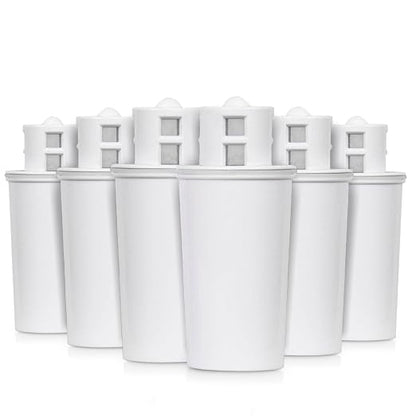 Crystal Quest Standard/SMART Water Filter Pitcher Cartridge – Advanced Filtration for Clean, Healthy Water, Removes Contaminants, Long-Lasting, Easy Installation, 2,000 Gallons [Pack of 6]
