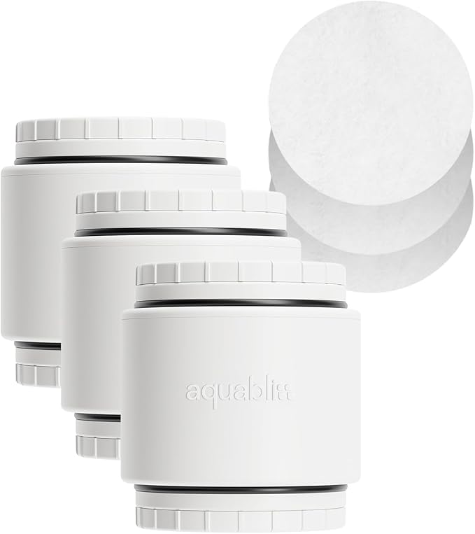 Aquabliss SFC500 Filter Cartridges 3pcs & 30pc Pack of Sediment Pads (Exclusive Bundle)