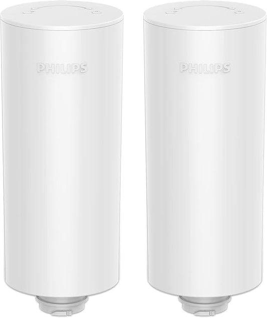 PHILIPS 2 Pack Plus Filter Cartridges ADD566, Replacement Filter Cartridges for Instant Water Filter Pitcher ADD5902 ADD5903 ADD5912 ADD5913,Reduces 46 impurities & 99% of Lead,1 Filter for 3 Months