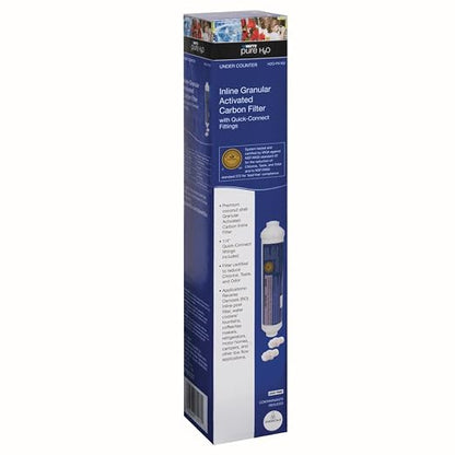Watts Premier H2O-FK102 Pure H2O 2,500 Gallon RO (Reverse Osmosis) GAC Carbon Inline Filter with 1/4" FNPT Connection and Two 1/4" Quick Connect Adapters for Refrigerator, RV, Camper, Water Cooler