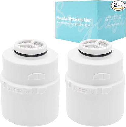 SANYCASA Shower Filter for SANYCASA Beauty Shower Head, KDF-55 Filter Dermatologist Recommended for Softening Hard Water, Improves Hair & Skin 2 Pack