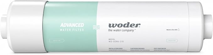 Compact Inline Water Filter, Fridge & Ice Maker, Removes PFAS & Lead | 10.25in Compact Size, Fits Behind Fridges & Tight Cabinets, 1/4in JG Fittings, WQA Certified, US Made, 1-Yr Warranty