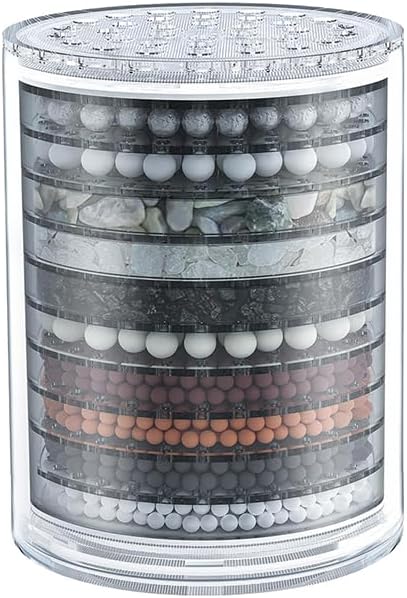 Shower Filter Cartridge，12-Layer Multifunctional High-Efficiency Water， 99% Removal for Hard Water, Chlorine, Dirt, odor and more