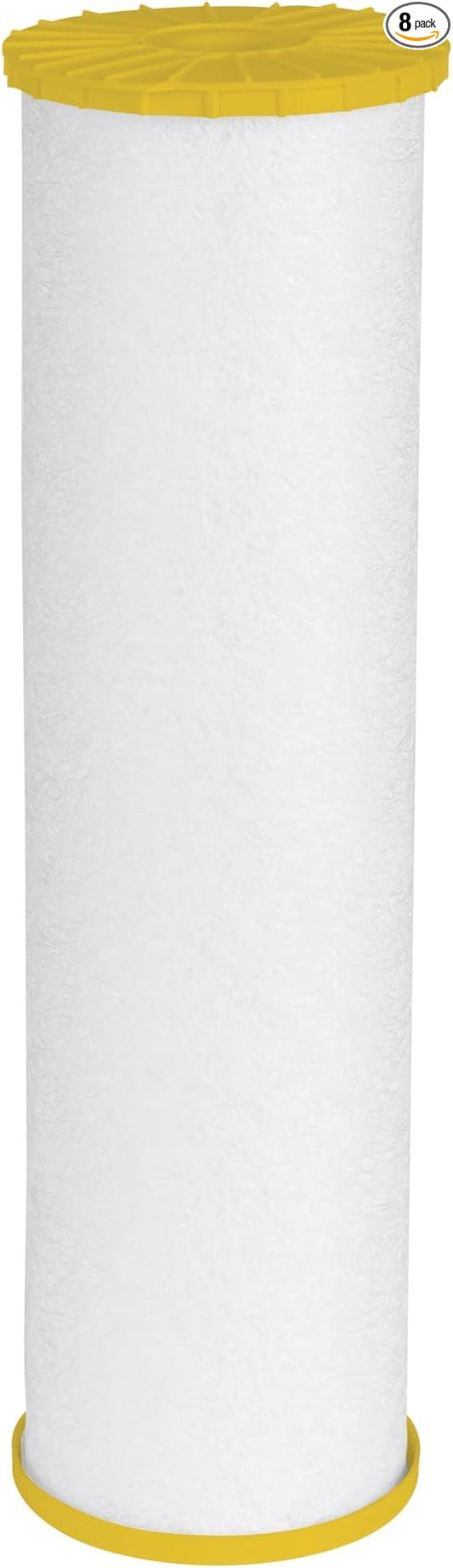 GE FTHTM Whole House Water Filter, Replacement System, NSF Certified: Reduces Chlorine, Sediment, Rust & Other Impurities, Replace Every 3 Months for Best Results, 1 Filter (Pack of 8)