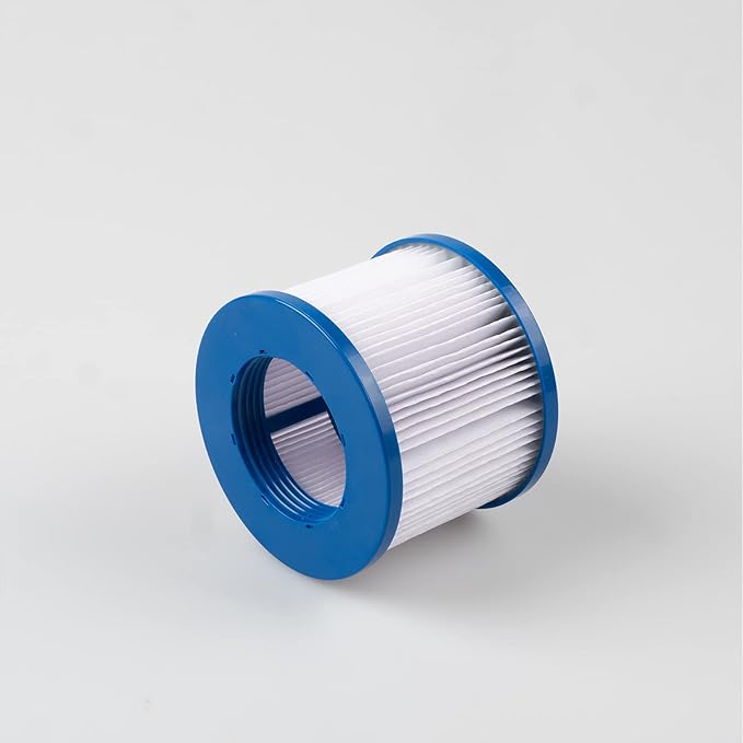 WEJOY AquaSpa Easy Set Pool Spa Hot Tub Filter Replacement Cartridges for Type PM_SPA-P154_Grey/Black/White/Wine, Fold White Filter Paper for Many Massage Pool Models(6 PCS)