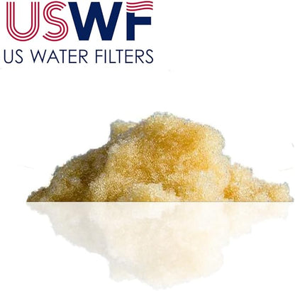 USWF-8P-12lbs Ion Exchange Water Softener Resin - 0.25 Cubic Foot - Single Bag - Ideal for Residential or Commercial Use - Reduces Soap Scum and Limescale