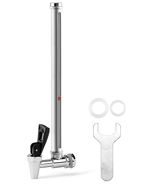 Fit for Berkey Spigot Replacement 10 inch Stainless Steel Leak-Proof Spigot Compatible with Be-rkey Gravity Water Filtration System Clear View Spigot for Travel, Big, Royal and Others by Fetechmate