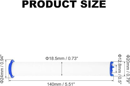 uxcell 12 Pcs Shower Head Filter 5.5 Inch PP Cotton Filter Cartridge Replacement High-Pressure Handheld Fan Shower Jet Sets