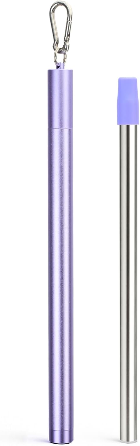 Sursip Stainless Steel Water Filter Straw | Reusable Personal Water Purifier, Outdoor Emergency Survival Gear for Camping Hiking Backpacking - 1 Pack