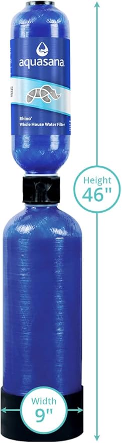Aquasana Rhino Whole House Filter Replacement Tank for Rhino Chlorine - 1,000,000 Gallons - Carbon & KDF Filtration - Reduces 97% of Chlorine - WH-1000R