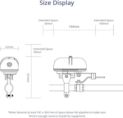 Smart Valve Controller, Works with Alexa & Google Voice Control Smart Life App Control, Remote Water ShutOff Valve, Easy Install on 1/2" to 1" in Pipe, Require Tuya Zigbee Hub (Tuya Zigbee Version)