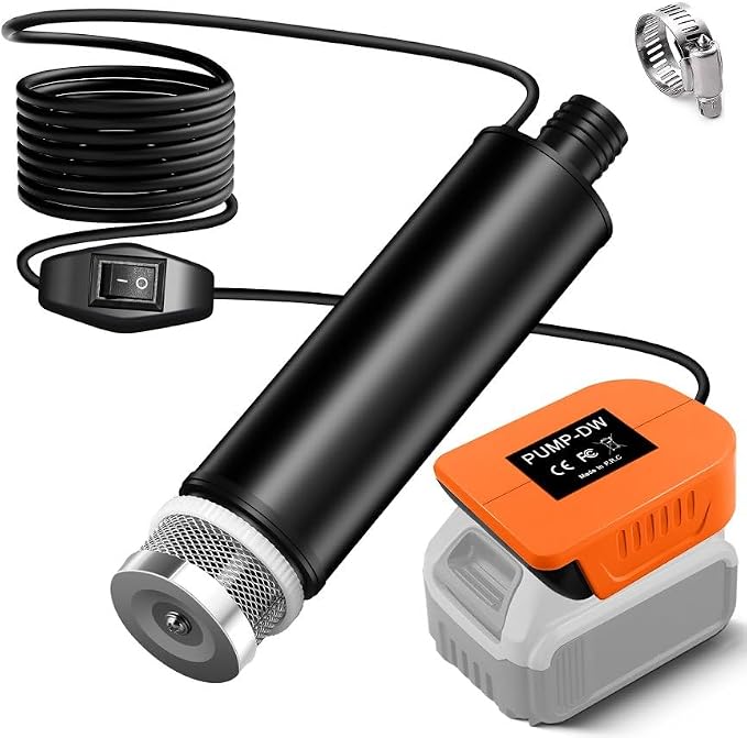 Compatible Transfer Pump for Dewalt 20V Battery, 500GPH Portable Water Pump with Sediment Filters, for Pool/Garden/Pond/Deep Well Draining (Tool Only, No Battery)