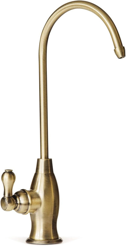 iSpring GK1-AB Reverse Osmosis Drinking Water Faucet, High Spout RO Faucet for Under Sink Water Filtration Systems,Antique Brass