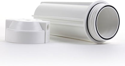 Hydronix HF4-10WHWH38 Water Filter Housing 10" RO, Whole House, Hydroponics - 3/8" Ports, Double O-Ring, White