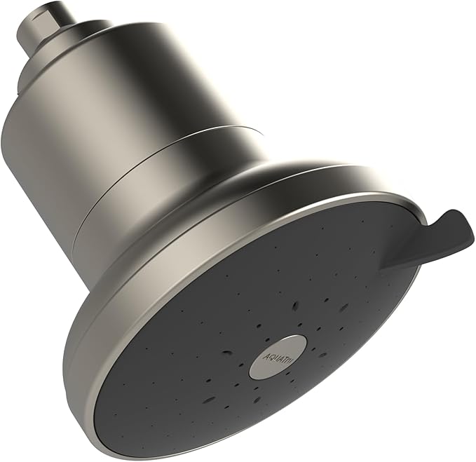 AquaTru Shower - Advanced Shower Filter Removes Impurities from Hard Water to Support Healthy Skin, Scalp, Hair, Reduce Breakage, and Enhance Your Beauty and Self-Care Routine (Brushed Nickel)